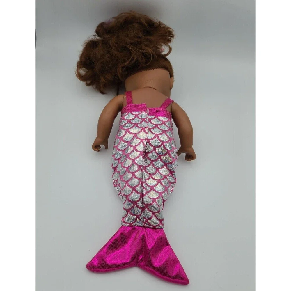 New Adventures Baby Doll Brown Hair Purple Streak Mermaid Dress 2019